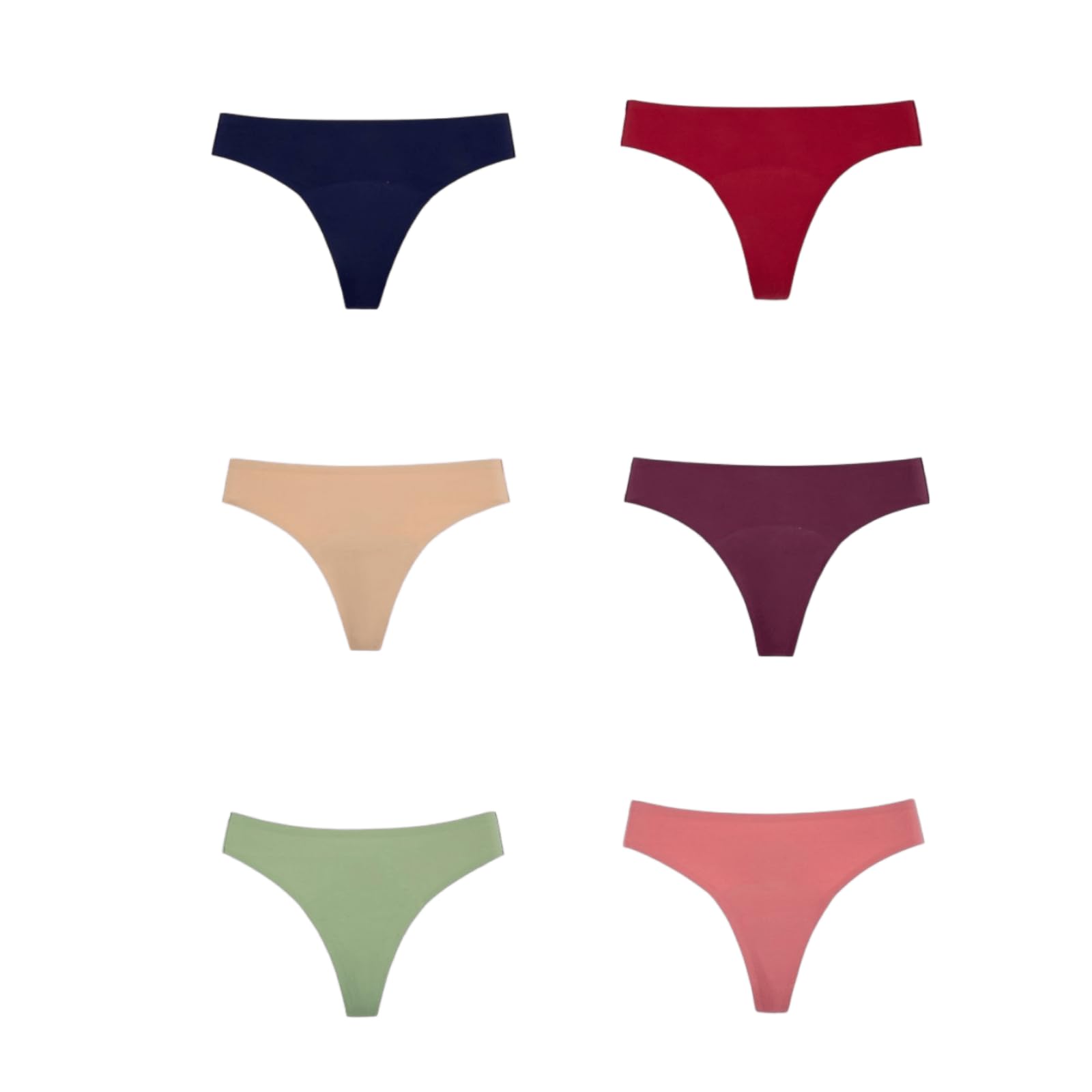 Lot de 3 strings sans couture extensibles pour femme avec taille en V | Lot de 3 strings sans couture invisibles taille basse respirants extensibles doux pour un usage quotidien
