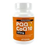 MitoGenesis PQQ CoQ10 Supplement for Energy Brain Heart Health Support 375 mg, 30 Veggie Capsules