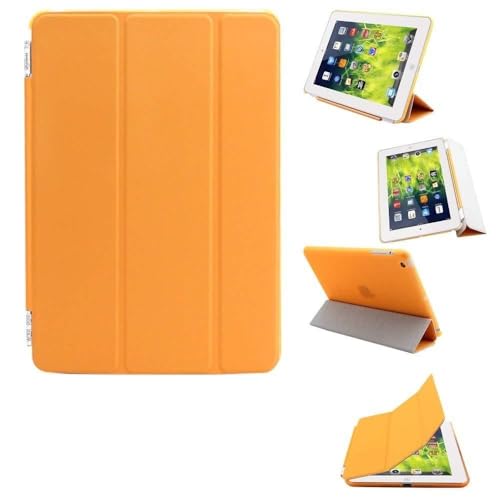 BESDATA Ultra Thin Magnetic Smart Cover for Apple iPad Mini 1st Generation [Wake/Sleep Function] Translucent Back Case + Screen Protector + Cleaning Cloth + Stylus (Orange)
