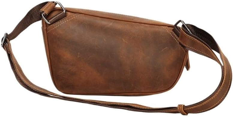 Men's Leather Wallet Retro Crossbody Bag for Casual Use Portability