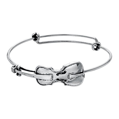 Image of Preppy Bracelets Music Lover Violin Stretch Bangle Bracelet Jewelry Gifts