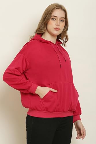 Image of CANIDAE Women's Sweatshirt & Hoodies, Fleece Material Full Sleeves, Women Winter Wear, Hooded Neck Regular Fit Long Sleeve Womens Sweatshirt || Small to 12XL || Plus Sizes ||