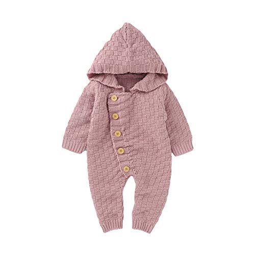 Ruiqas Mono de Mameluco de Punto para Bebé Recién Nacido Suéter Mono de Nieve para Niños Niñas