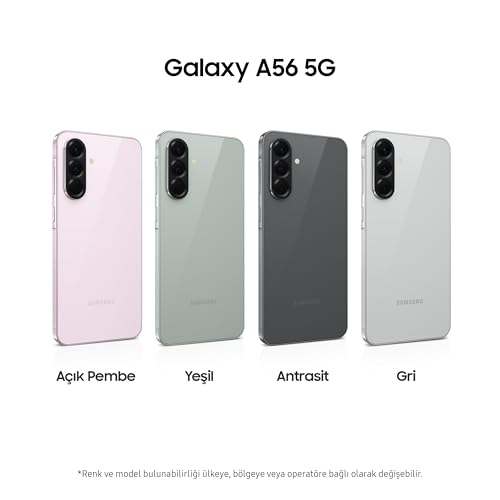 Samsung Galaxy A56 5G, Android-smartphone, 256 GB opslag, 8 GB RAM, antraciet, 6X besturingssysteem upgrade, groot scherm, lange levensduur van de batterij (Samsung Turkije gegarandeerd) - Afbeelding 4