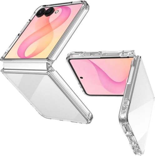 Image of TechTrendz for Samsung Galaxy Z Flip 8 Ultra Case Slim Fit Anti Yellowing Lightweight Crystal Clear Hard PC Bumper Protective Shockproof Back Cover for Samsung Galaxy Z Flip 8 Ultra -Transparent