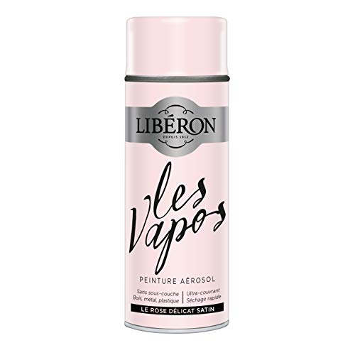 Libéron Peinture aérosol Les vapos, Le Rose Délicat Satin, 400ML