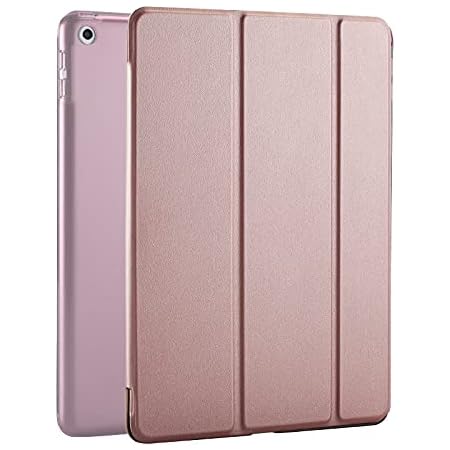 Amazon Co Jp ホビナビ Ipad Air Ipad ケース 第1世代 Ipadケース Ipadプロケース Ipadカバー アイパッドケース オートスリープ機能付き 二つ折りスタンド 半透明バックケース おしゃれ 自動スリープ 軽量 薄型 耐衝撃 衝撃保護 ローズゴールド パソコン 周辺機器