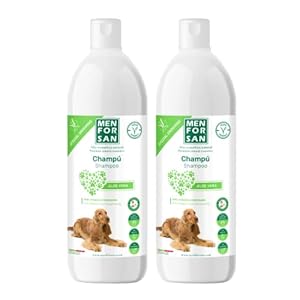 MENFORSAN Aloe Vera Dog Shampoo 1 Litre Pack of 2 Green