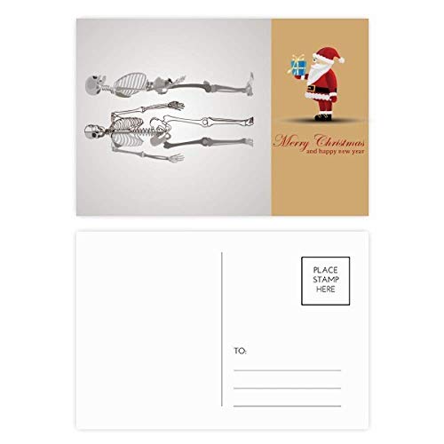 Cartes postales squelette pour le Père Noël pour surprendre vos proches avec des vœux uniques