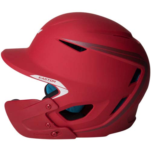 Easton Pro X Baseball Batting Helmet W / Jaw Guard, Junior, Right-Handed Batter, Matte Red #TOP2