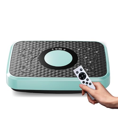 Image of Vibration Plate Machine with Resistance Bands and Remote Control 125 Speed Levels 450LB Capacity Whole Body Oscillating Platform for Home Use