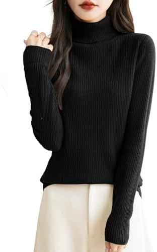Chanyarn Women's 100% Merino Wool Turtleneck Sweater 2025 Fall Wi...