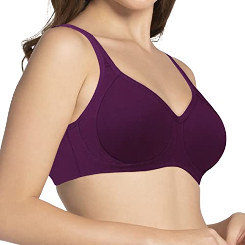Image of Amante Women's Side Support Shaper Non-Padded Non-Wired Full Coverage Cotton Bra | Seamless Cups | Moisture-Wicking Fabric | High Support Everyday Bra