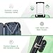 Aerostar 20” Lightweight Small Hard Suitcase Cabin Hand Luggage 4 Spinner Wheels Carry On 55x35x20 | Accepted on All Airlines easyjet, RyanAir, British Airways, Emirates & More (Green, 35 Litre)