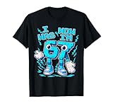 I was 6 Now I'm 7 Six Seven 7 Years Old Birthday Brainrot T-Shirt