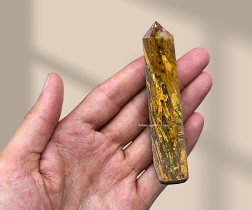 Image of Amazing Gemstone Nellite Crystal Towers ~ Natural Healing Crystal Point Obelisk for Reiki Healing and Crystal Grid (3 inch to 4 inch INCH)