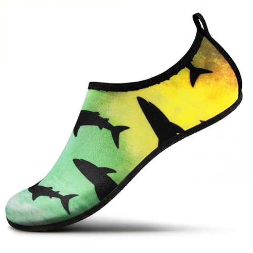 Image of SEEKWAY Water Shoes Women Men Adult Quick-Dry Aqua Socks Barefoot Non Slip for Beach Swim River Pool Lake surf Black SK002(U)