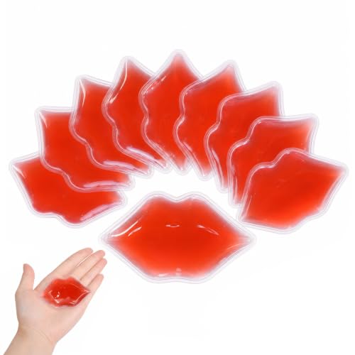 Lip Ice Pack for Cosmetic (10 PCS)， After Lip ice Treatment, reusableip Shape ice Pack to Relieve Pain and Relax Lips, Anti-Aging Lip careto Reduce Lip Swelling