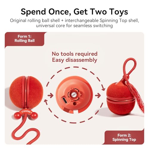 Cheerble Wicked Ball Duo2 – Rechargeable Interactive Dual-Shell Cat Toy — view 2