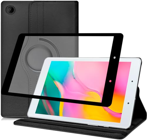 KIT Capa Giratória Preta+ Película 9D compatível com Galaxy tab A (T290 / T295) (Tela 8.0