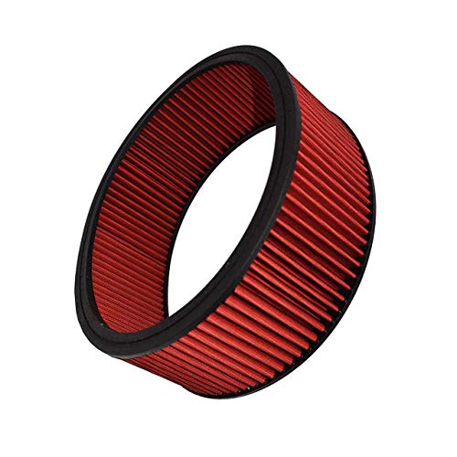 A-Team Performance - Air Filter Element Air Cleaner High Flow Replacement Washable And Reusable Round Cotton Fiber - Compatible With Buick Chevrolet Gmc Ford Mopar Oldsmobile Pontiac (14X5) #TOP7