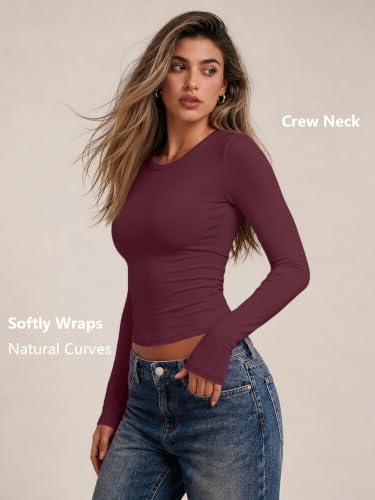 Image of Trendy Queen Womens Long Sleeve T Shirts Fall Fashion Basic Y2K Tops 2026