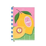 Papier Recipe Journal - Lemon, 8.46' L x 6.02' W, Hardback | Preserve Family Traditions | Silk Finish | Well Organised and Durable | Space for Ratings, Cooking Hints & Tips