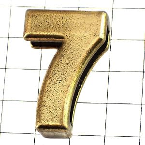 Amazon | ピンバッジ数字「7」アンティーク真鍮色 ブロンズ色