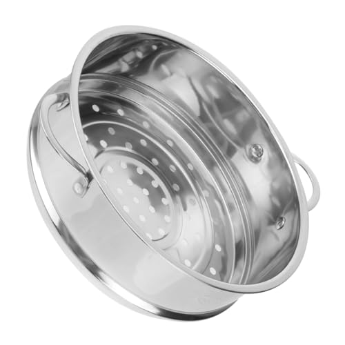 BESTYASH Vaporera de Acero Inoxidable Cocinar al Vapor Cesta Resistente y para Verduras Dumplings y Bollos Fácil de Limpiar Redondeados para Uso Seguro Cocina