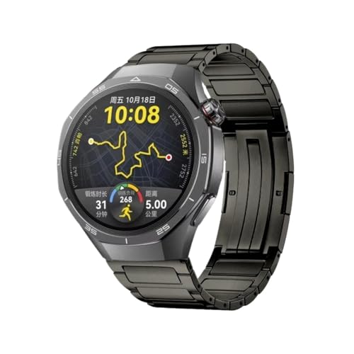 [LOKLNEYK] 22mm�X�e�����X�X�`�[���o���h�A�ɓK������Huawei Watch GT 6 Pro /GT6 /GT5 /GT4 /GT3 /GT2/ 5 /46mm 4/3 Pro�X�g���b�v�ɓK��(Black,For Huawei Watch 