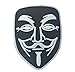 Price comparison product image Guy Fawkes Anonymous Vendetta Airsoft Paintball PVC Morale Patch (Glow in the Dark)