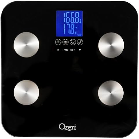 Ozeri Touch (440 lbs / 200 kg) Total Body Bath Scale - Measures Weight, Fat, Muscle, Bone & Hydration with Auto Recognition and Infant Tare Technology Cover