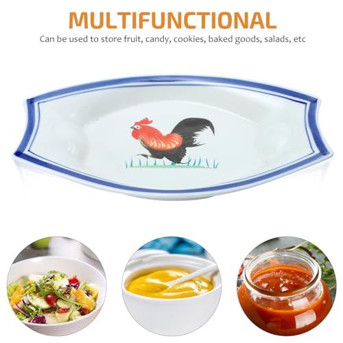 Bandeja de cerámica retro Cabilock para snacks y dulces de diseño creativo 4