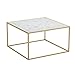 Convenience Concepts Gold Coast Faux Marble Coffee Table, Gold / Faux Marble