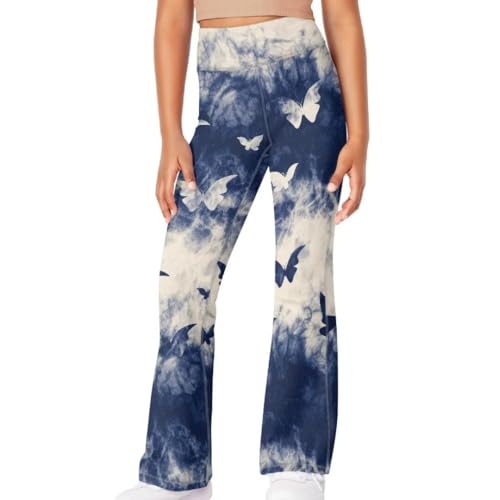 Image of Girls Flare Leggings 5-14T Cute Bell Bottoms for Girl Yoga Pants for Gym