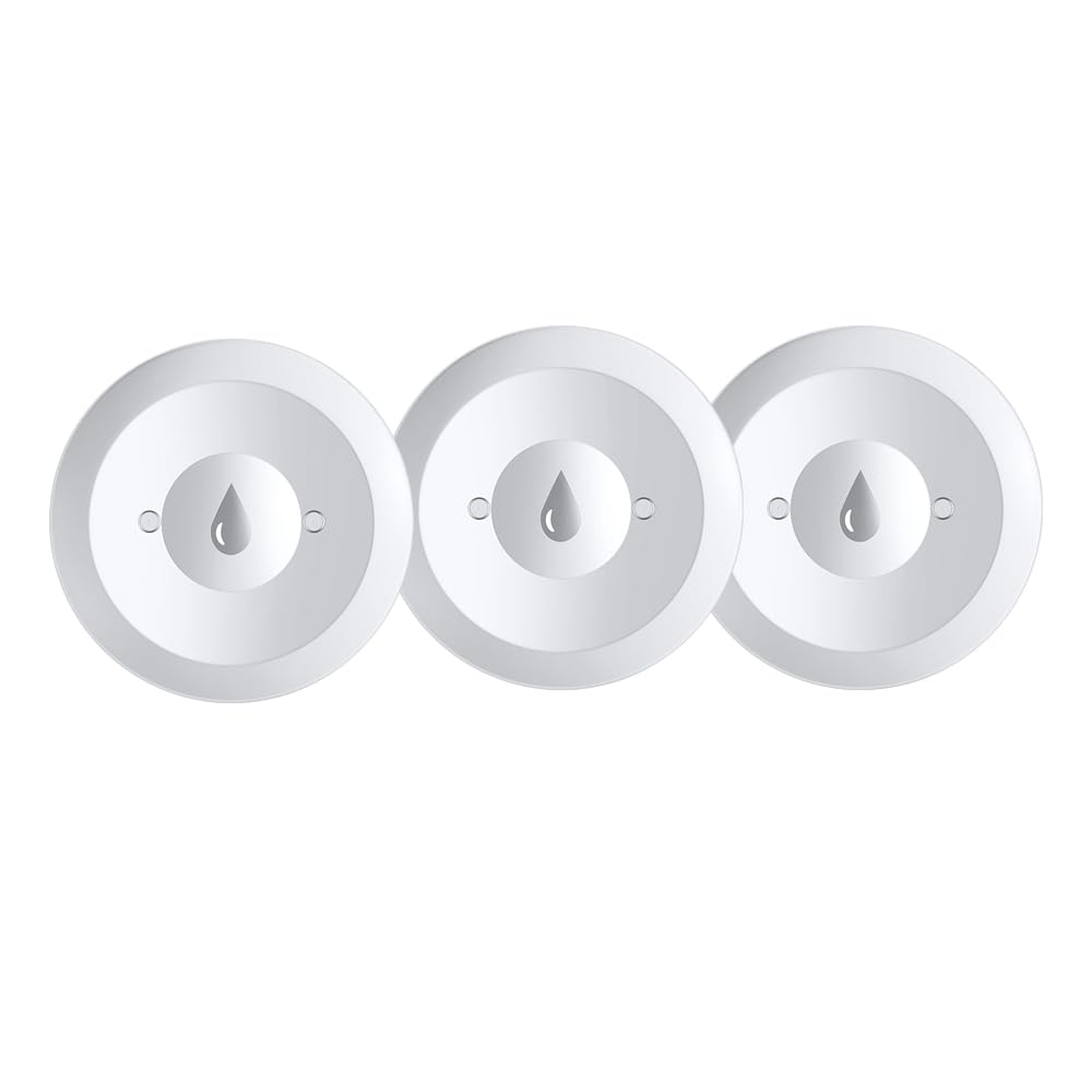 Haozee Wasserleckdetektor,Zigbee Wasserdetektor-Sensor für Zuhause, 3er-Pack,Wasseralarm mit Batterie betrieben,Zigbee Hub erforderlich,Unterstützung Home Assiatant,Zigbee2MQTT