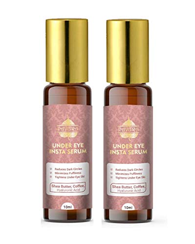 Image of Pavitra+ Under Eye Insta Serum Roll-On with Organic Aloe Vera, Shea Butter, Hyaluronic Acid, Caffeine | Reduce Dark Circles, Puffiness, Tighten Skin (10 ml, Pack Of 2)