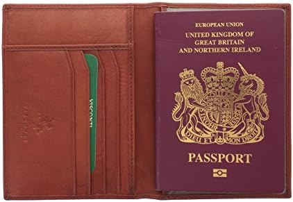 VISCONTI Polo Collection Leather Passport Holder RFID Blocking 2201 Brown
