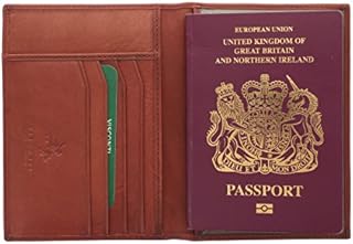 VISCONTI Polo Collection Leather Passport Holder RFID Blocking 2201 Brown