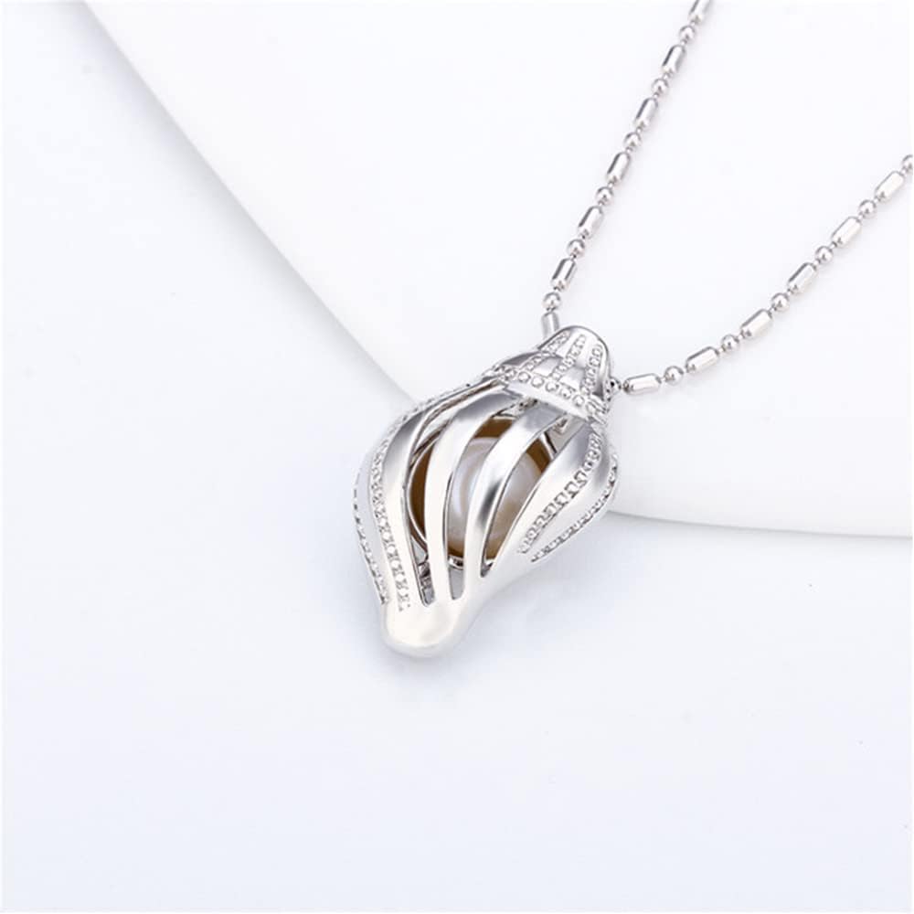 Conch Cage Pendants for Pearl Jewelry Making Silver Plated, Design Pearl Cage Pendants for Women - Image 4