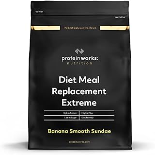 Protein Works - Diet Meal Replacement Extreme | Seen On This Morning ITV | Nutritionally Complete Meal | Immunity Boosting Vitamins | Just Add Water | Banana Smooth Sundae| 2kg