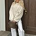 Women Chunky Cardigan Sweaters Winter Button Down Lantern Sleeve Sweater Jackets Y2K Wool Knit Coats Trendy Outerwear, White, Small