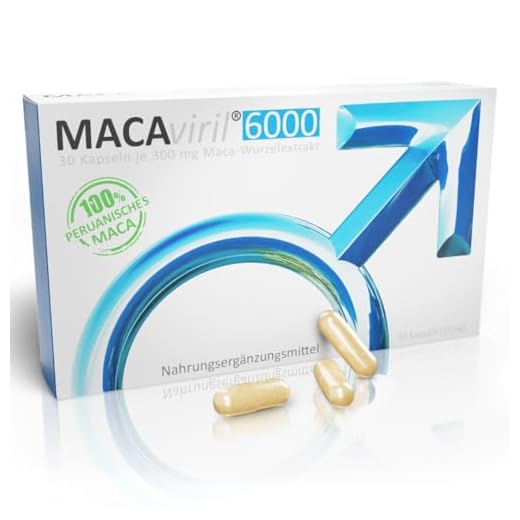 MACA Kapseln hochdosiert | Aus der Apotheke | Für den Mann | Das Original MACA aus Peru | 6000 mg pro Tag | Monatsversorgung für die Männer 30 Kapseln | Vegan | Made in Germany