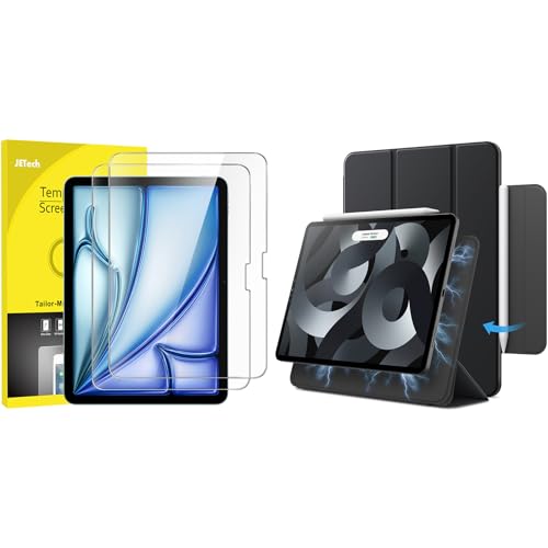 Protector de pantalla iPad Air 11 M3 M2 y funda magnetica JETech lote de proteccion completa