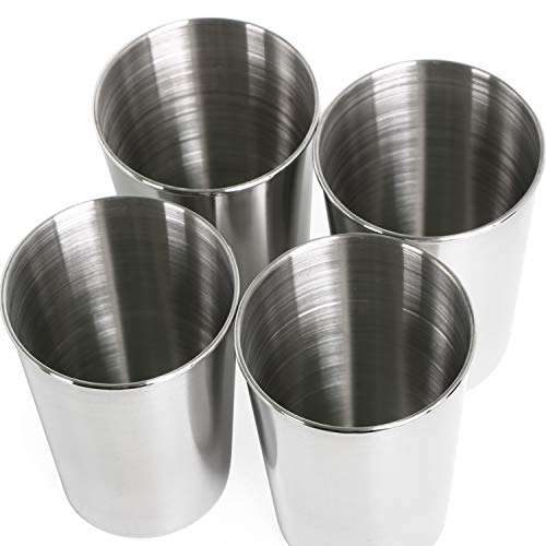 TRIXES Set da 4 bicchierini in acciaio inox