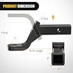 Nilight-Trailer-Hitch-Ball-Mount-with-58-Hitch-Pin-Clip-Fits-2-Inch-Receiver-Square-7500-lbs-4-Drop-3-Rise-1-Hole-Gloss-Black-Powder-Coat-2-Years-Warranty