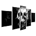Produktbild islandburner Bild Bilder auf Leinwand Totenkopf Abstrakt Poster, Leinwandbild, Wandbilder