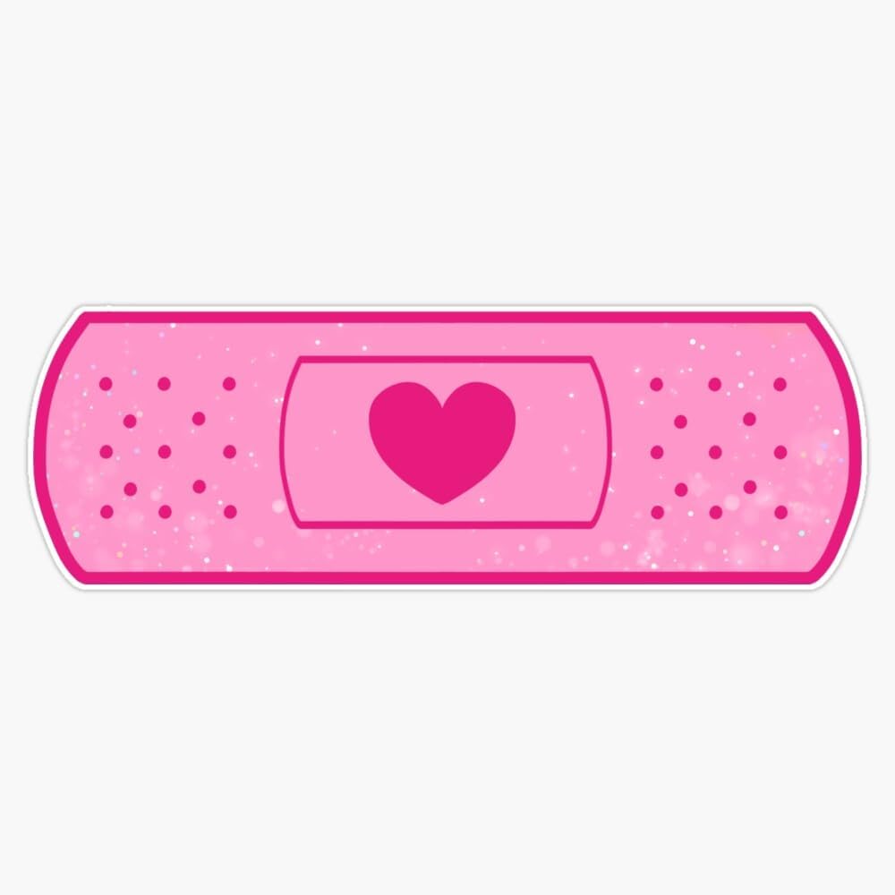 Colorful Bandaid - Pink Heavy Duty Car Magnet Vehicle Bumper Sign Removable 5"