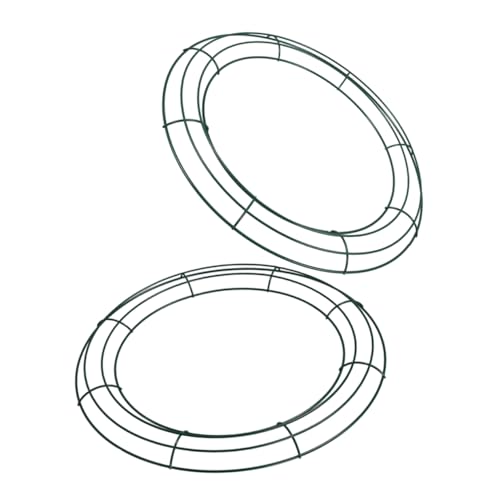 GRIRIW 2pcs Wreath Frame Floral Hoop for Christmas Valentine Day and Party Decorations Sturdy Base for Creative Arrangements and Personalization