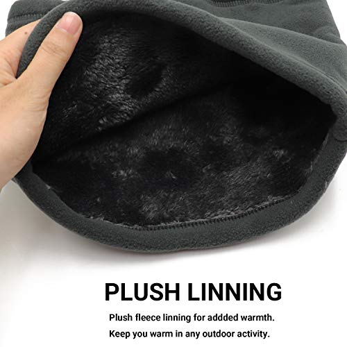 Aiphamy Winter Warm Versatile Polar Fleece Neck Gaiter Neck Warmer Face Mask Beanie Hat Thermal Snowboarding Ski Wear, Gray #TOP3